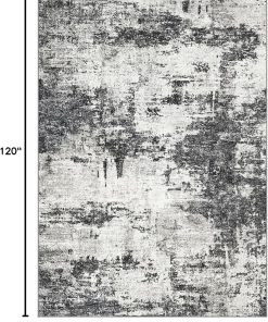 Alternative view of 8x10 Area Rugs for Living Room: Abstract Washable Rug with Anti-Slip Backing Non-Shedding Stain-Resistant Soft Modern Large Carpet for Bedroom Dining Room Farmhouse Nursery Home Office Black